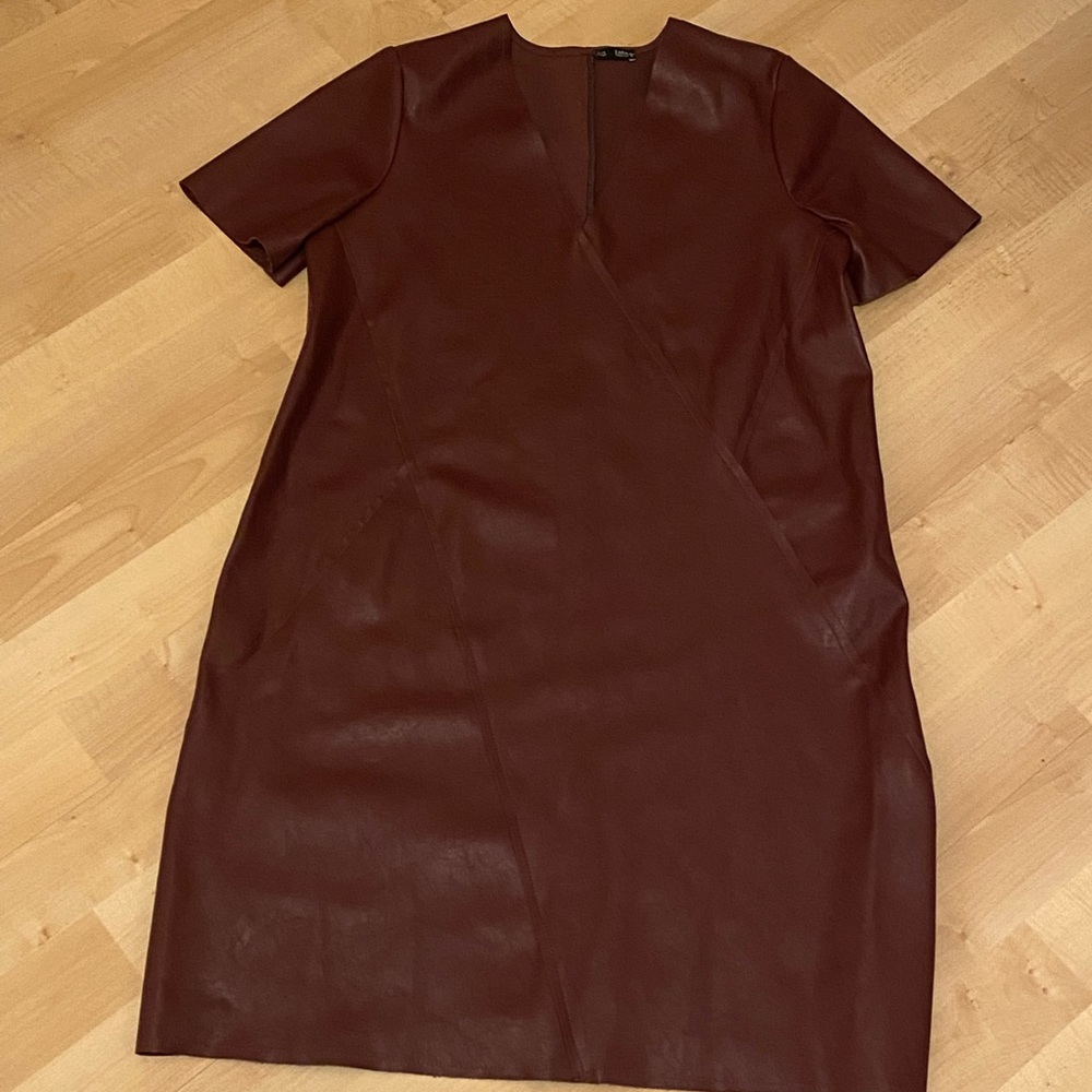 Zara faux leather dress